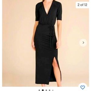 Veronica beard midi mariposa dress black size small - excellent condition